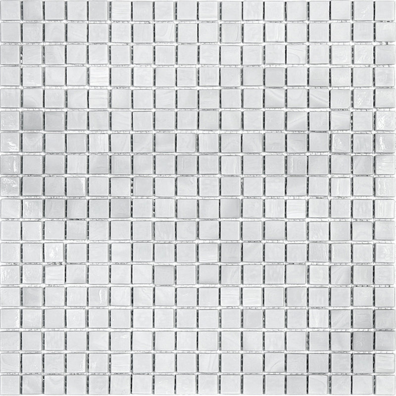 Skosh 0.6" x 0.6" Glass Grid Mosaic Wall & Floor Tile , Dolphine Gray