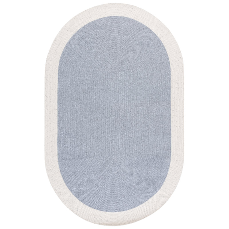 Braided 281 Hand Woven Performance Machine Washable No Pattern Rug, Oval 5' x 8'