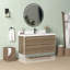 Meuble-lavabo mural flottant avec lavabo simple 48 po Melihcan