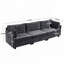 Canapé 3 places en tissu chenille profond-601297865