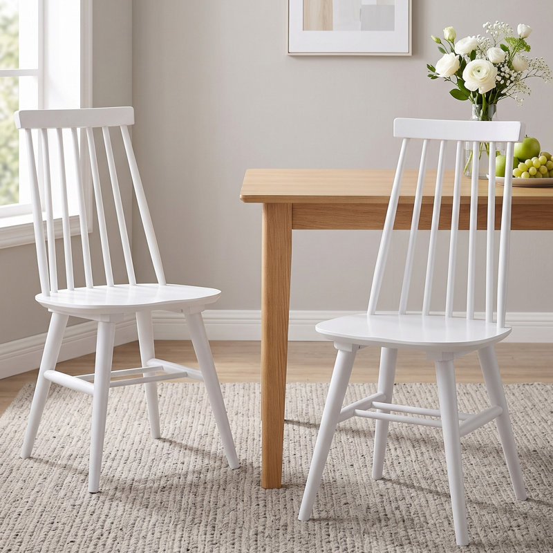 Chaises de salle à manger Alvie, Blanc