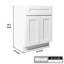 Armoire blanche en bois Shaker pour le rangement de la cuisine: 2 portes à fermeture douce, 1 tablette réglable, imperméable, charnières et base à assemblage facile