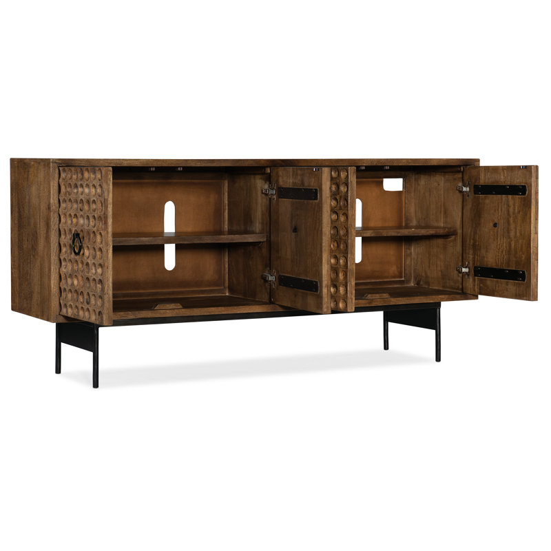 Transitional Black and Brown Home Office Desk with Cabinet