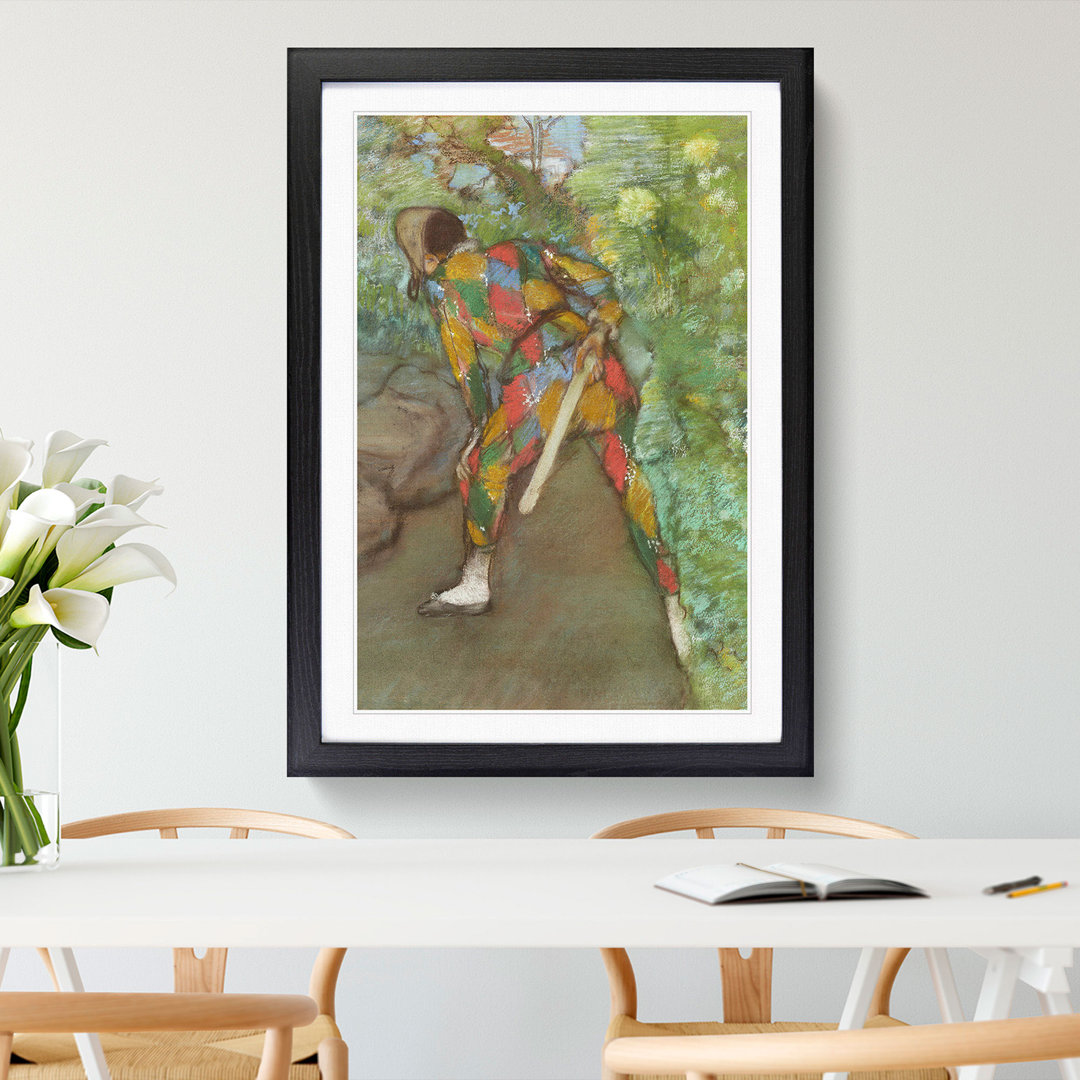 Harlequin by Edgar Degas - Framed Print