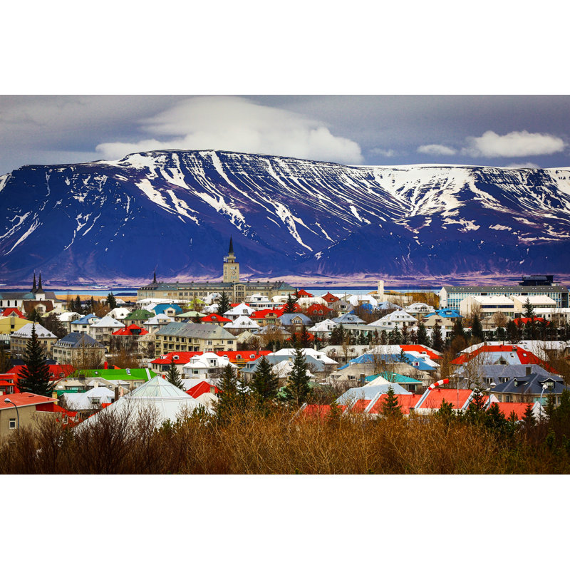 Annamarra Reykjavik City - Wrapped Canvas Print, 30cm H x 46cm W x 3.8cm D