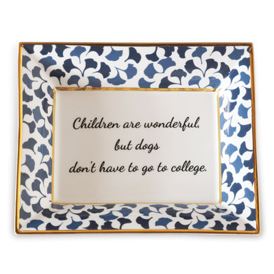 Ensemble d'assiettes décoratives rectangulaires en porcelaine 2 pièces Word Up