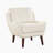 Wasola 26.5" Modern & Contemporary Accent Chair with Chenille Fabric Upholstery, Espresso Solid Wood Legs, Foam over Pocket Coils-965664872