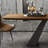 Modern Nut-brown Rectangle Solid Wood Dining Table-87676220