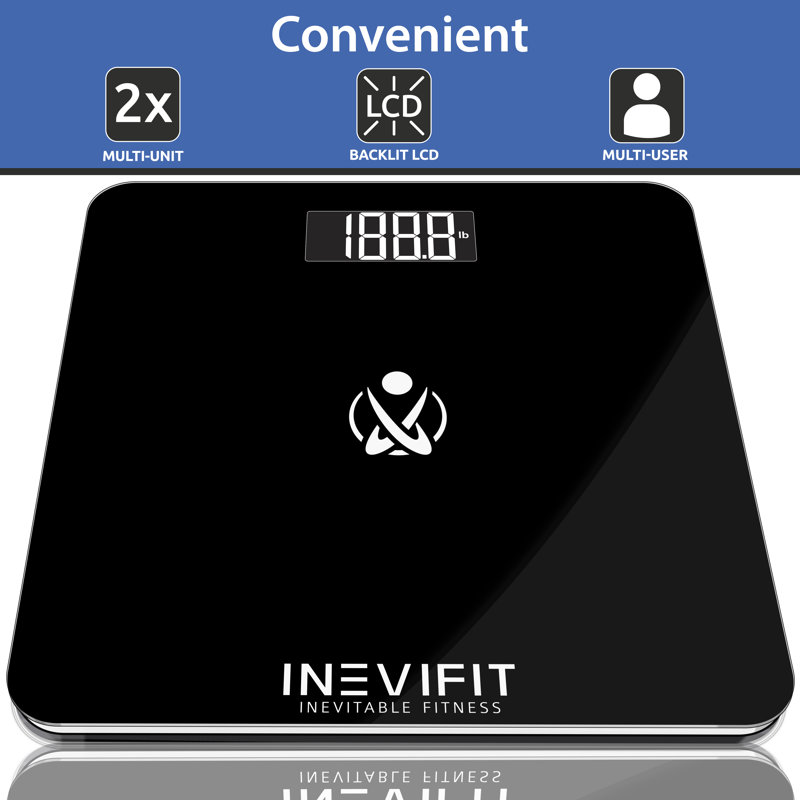 INEVIFIT Digital Bathroom Scale, Black