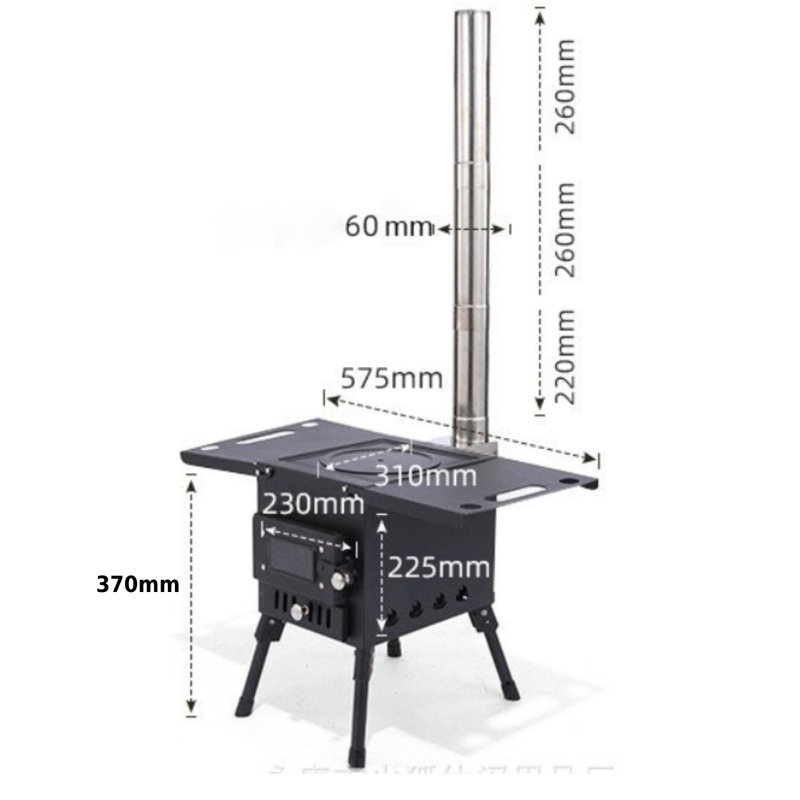 11 Square Feet Natural Vent Freestanding Wood Burning Stove