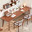 100% Solid Wood Desk 71" Mid Century Modern Desk Large 2 Person Vintage Writing Desk Simple Wooden Table For Restaurants, Home, Offices-124653346