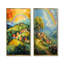 Rainbow Over The Hillside Village I - Collection d'art sur toile 2 panneaux-46481708-46481710