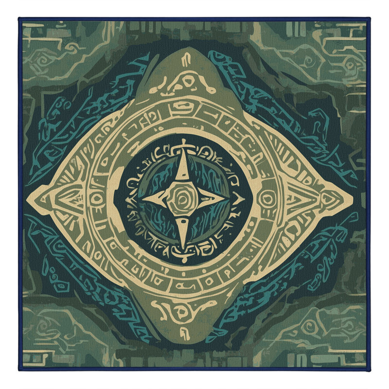Eternal Flame Rug, Square 4'
