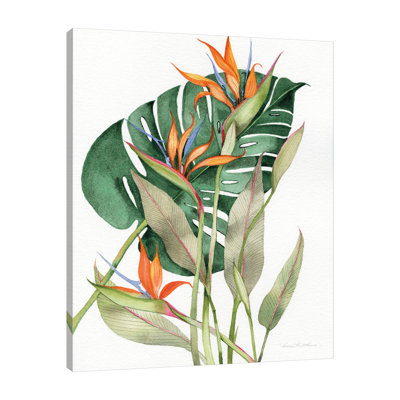 «Botanical Birds Of Paradise», toile tendue par Kathleen Parr Mckenna