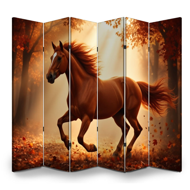 Paravent 6 panneaux à cloisons pliant Royal Majestic, 6, H 71 po x l 96 po x P 1 po