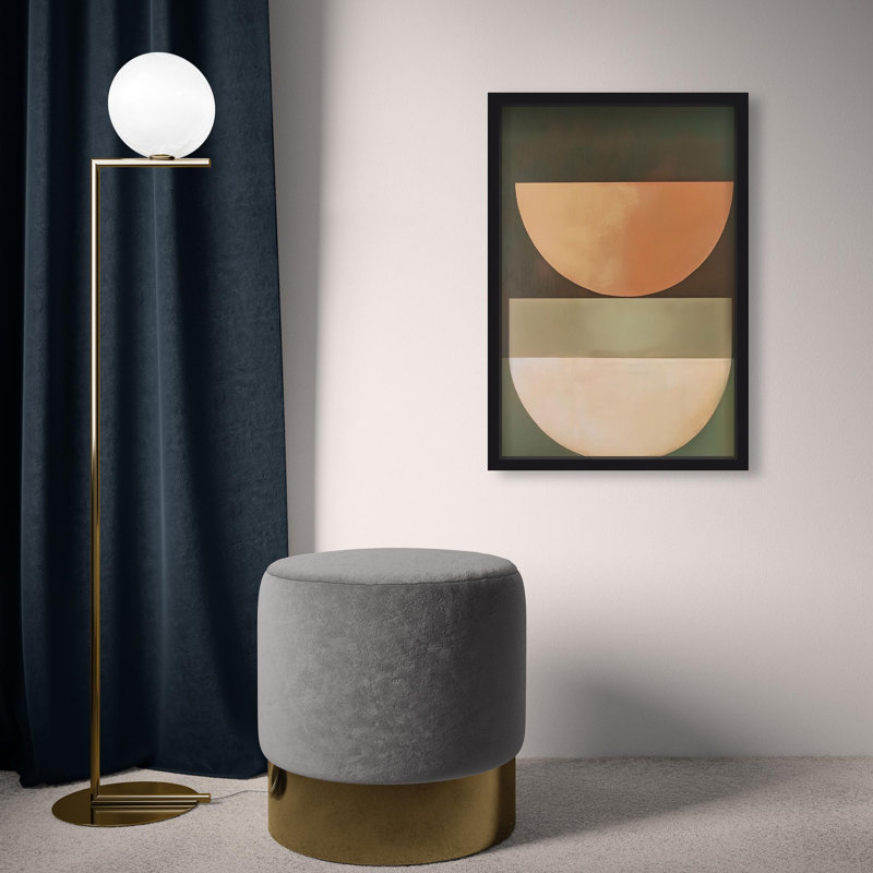 Oliver Gal Sun-Kissed Minimalism I Abstract - Luxury Shadowbox Framed Wall Art, 25.5" H x 17.5" W, Black