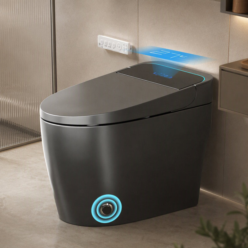 Toilette intelligente une pièce avec bidet, siège à fermeture automatique, sécheuse et eau chaude