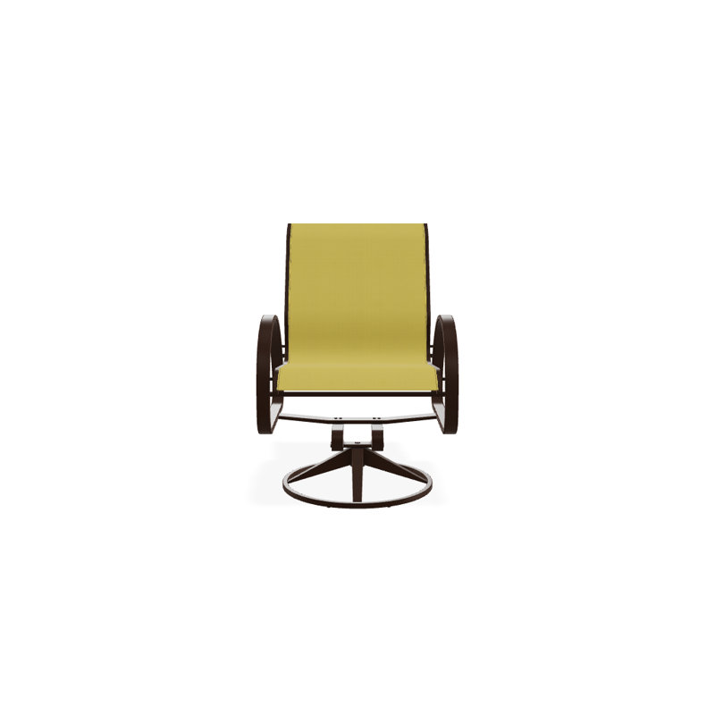 Aruba 1 Outdoor Dining Armchair, Textured Kona, Yellow 43D