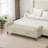 Upholstered Storage Bench With Rolled Armrest-1003306479