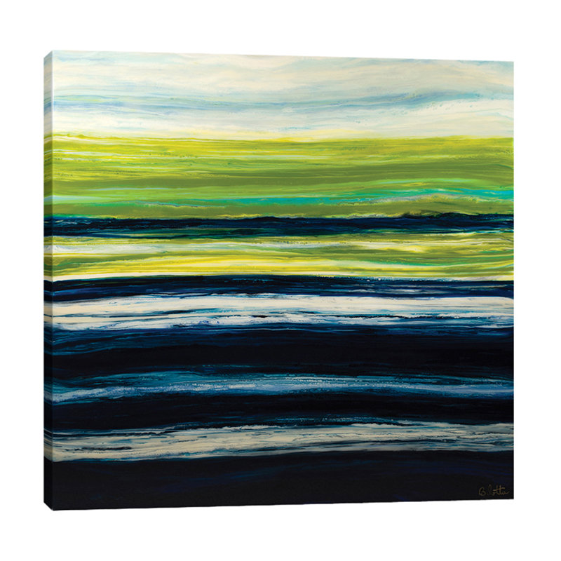 Emerald Horizon by Barbara Biolotta - Wrapped Canvas Painting, 46 cm H x 46 cm W x 4 cm D