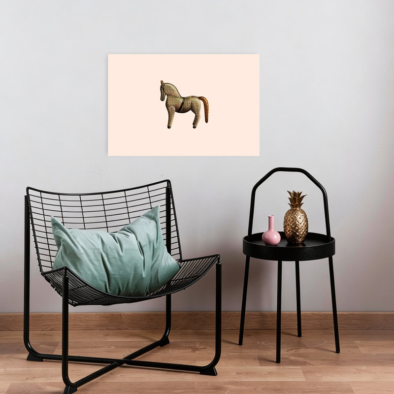 Charmant cheval pointillé, 16" H x 24" W