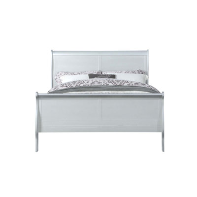 Luxurious Platinum Eastern King Bed With Solid Pine Frame And Transitional Style For Elegant Bedrooms