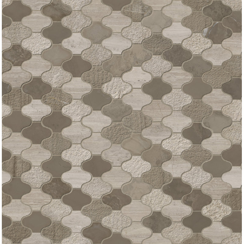 Carreau de mosaïque en marbre pour plancher et mur 12 po x 12 po Canyon Gale Lantern