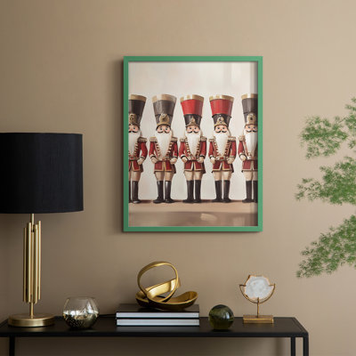 «Christmas Holiday Art», série 2-Lxxii, reproduction encadrée - bois massif