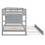 Lit superposé double au-dessus de double avec lit gigogne simple et escalier-1410684556