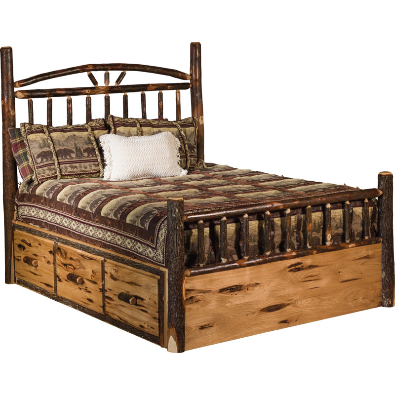 Solid Wood Spindle Storage Bed, Full/Double