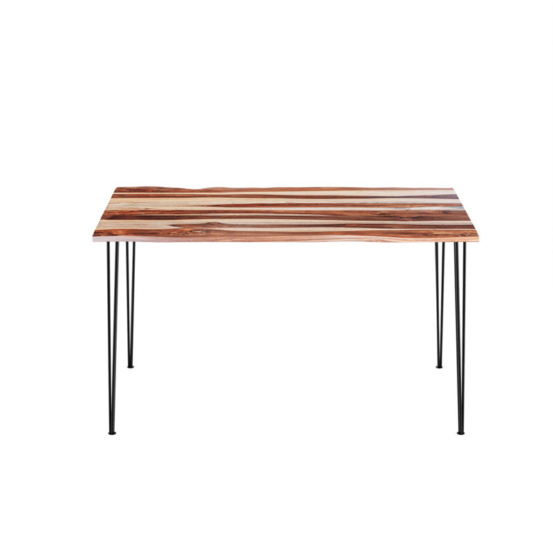 Table de salle à manger Genut, Noir / bois