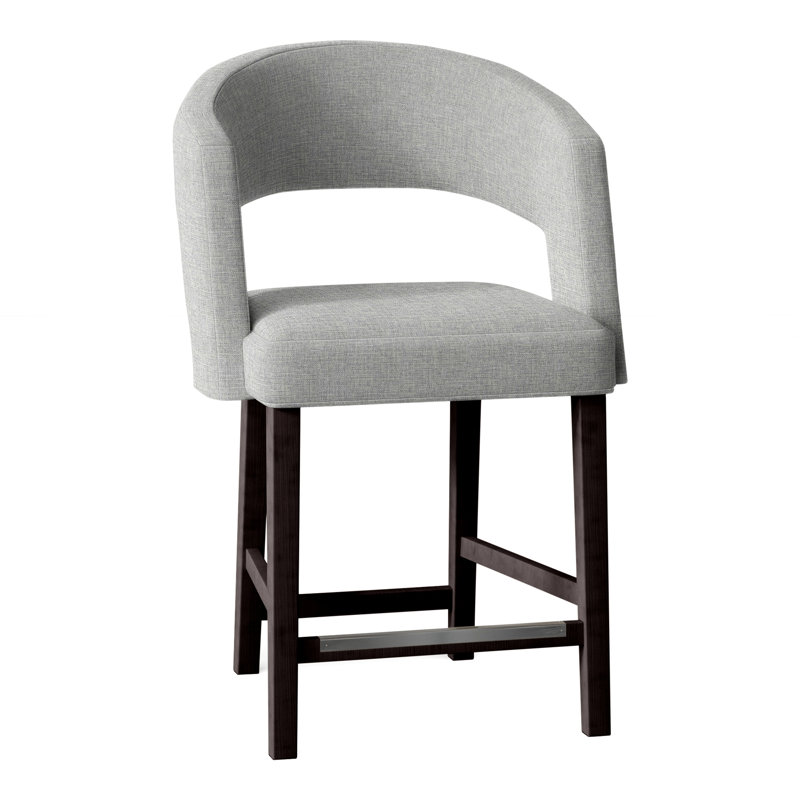 Bryant Upholstered Stool, Perigold Play Sage, Espresso