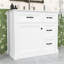 Meuble-lavabo autoportant avec lavabo en céramique, 4 tiroirs, tablette réglable et porte à fermeture en douceur-754467223