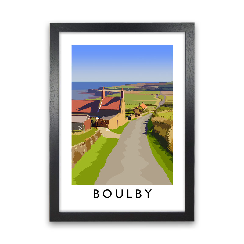 St Hilda's Place Portrait by Richard O'Neill - Print, Black Framed, 63cm H x 46cm W x 3cm D