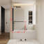 Porte de douche rotative en alliage d'aluminium noir mat de style moderne pour une expérience de salle de bain améliorée