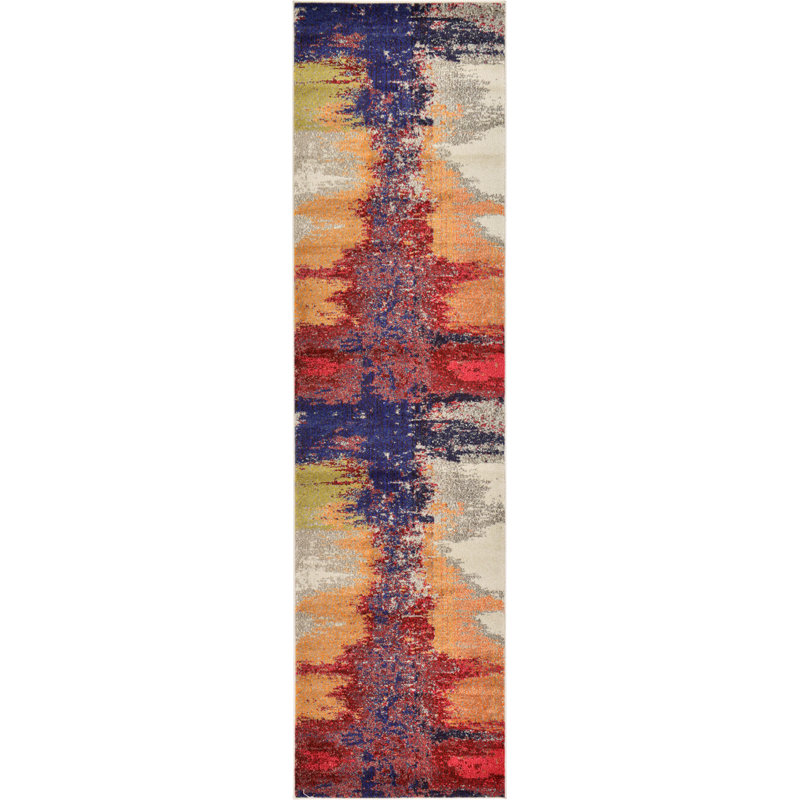 Rizer Washable Abstract Indoor Rug, Runner 2'7" x 10'