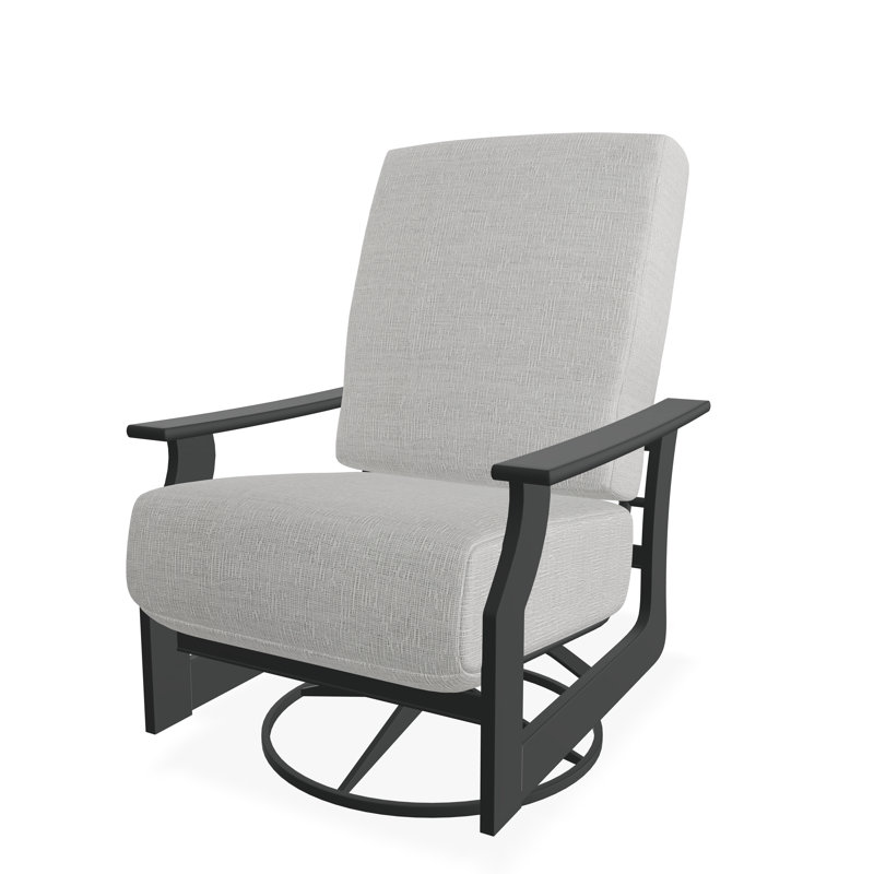 St. Catherine Marine Grade Polymer Deep Seating Cushion Swivel Rocker, Graphite, Grasscloth Cloud