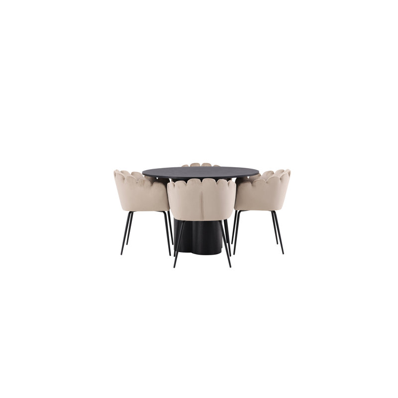 Sagamore 4 - Person Dining Set, Black