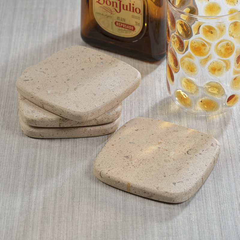 Ensemble de sous-verres Marble Square 4 pièces