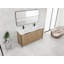 Meuble-lavabo autoportant de 60 po avec lavabo double en résine et 4 portes d'armoire à fermeture en douceur (KD-Packing) -W999S00298