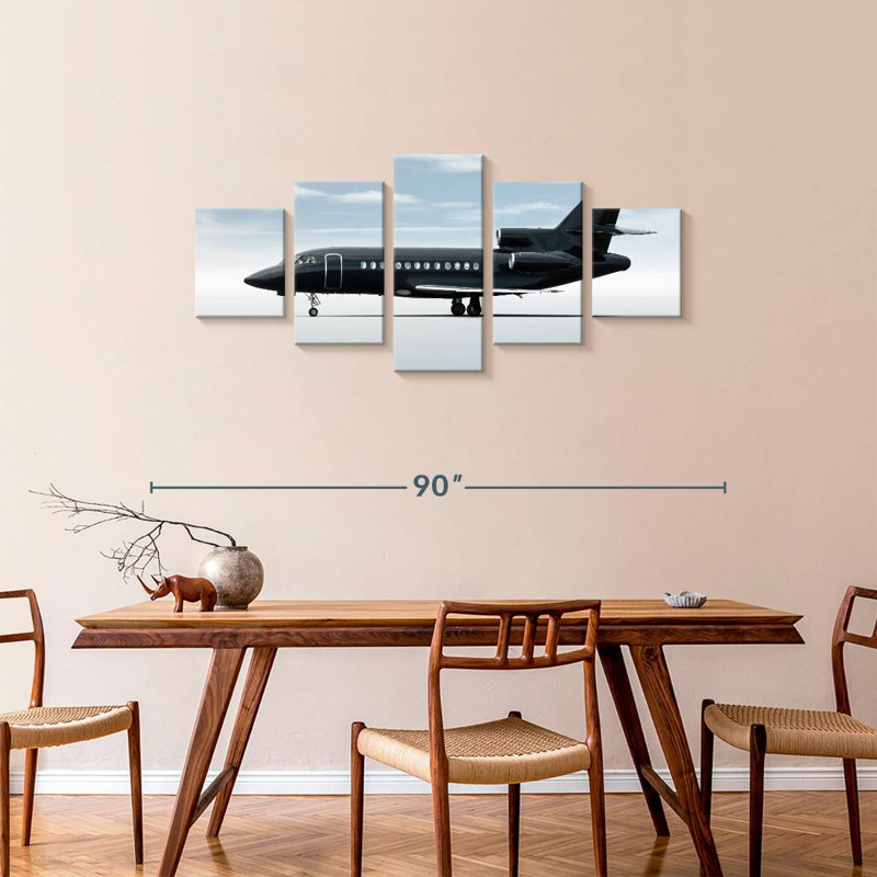Sleek Business Jet, 34" H x 74" W