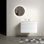 Grand meuble-lavabo mural contemporain avec lavabo et évier sans robinet ni robinet contemporain