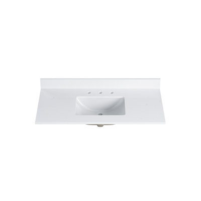 43'' Bathroom Vanity Top with Sink and Faucet Holes