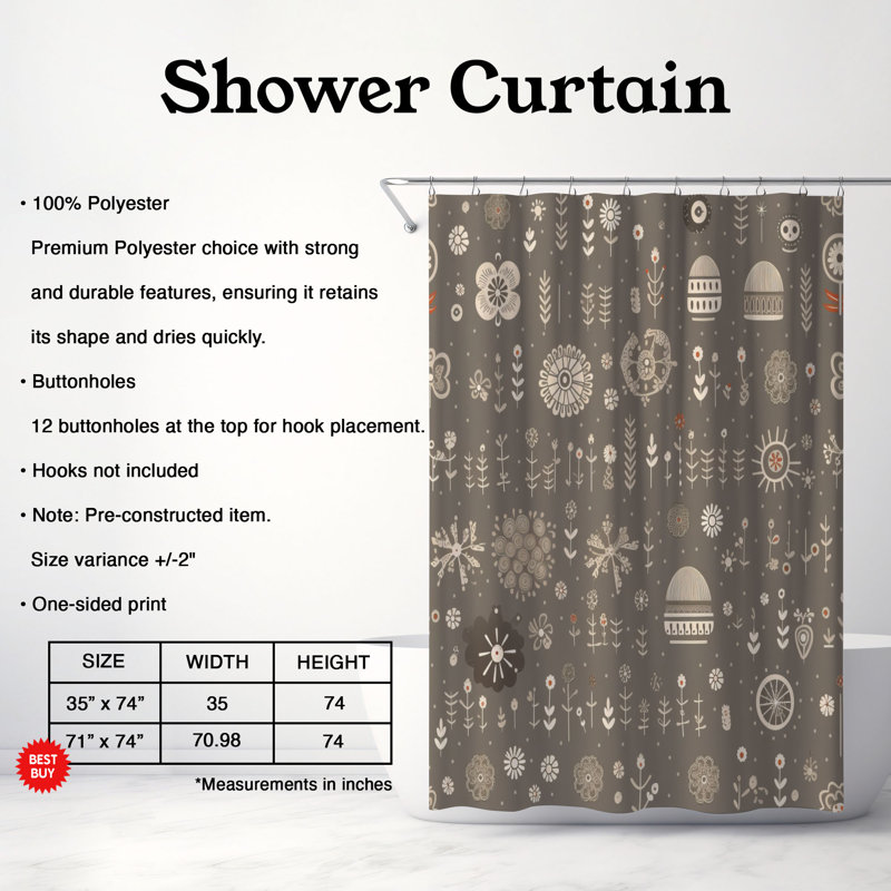 Rideau de douche Chills Snowscape - Premium, H 74 po x l 71 po