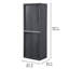 Armoire de rangement réglable à 4 tablettes avec portes Sterilite, gris 01423V01