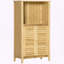 Tour de rangement Home avec design en bambou, naturel