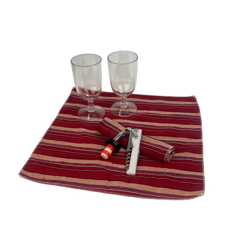 Ensemble de pique-nique 7 pièces, Gris et rouge