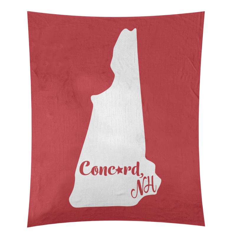 Tapisserie murale Concord, New Hampshire, H 27,5 po x l 37,5 po, Rouge