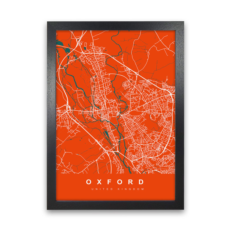 Oxford I - Print, 88cm H x 64cm W x 3cm D, Black Paper