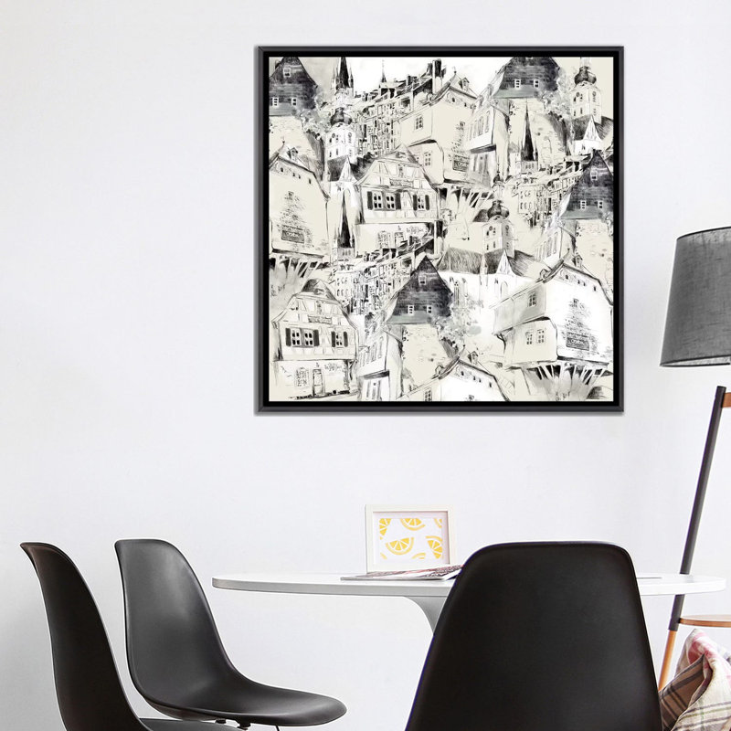 Germany Historical View Bad Kreuznach by Ana Rut Bré - Graphic Art Print, No Matte, 37" H x 37" W x 1.5" D